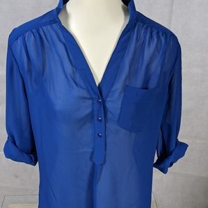 Truth blue blouse medium